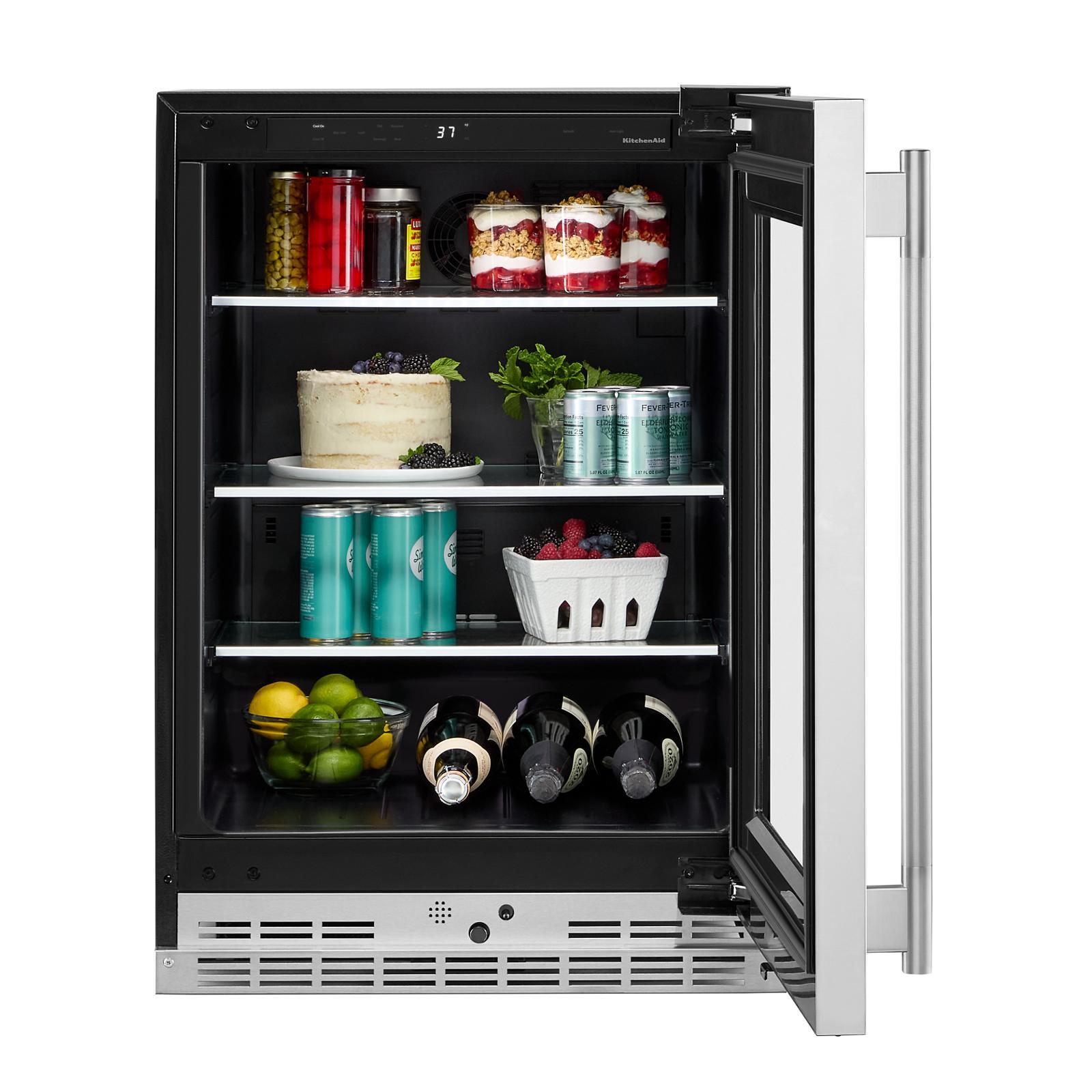 KitchenAid - 24 Inch Undercounter Mini Fridge in Stainless - KURR524SPS