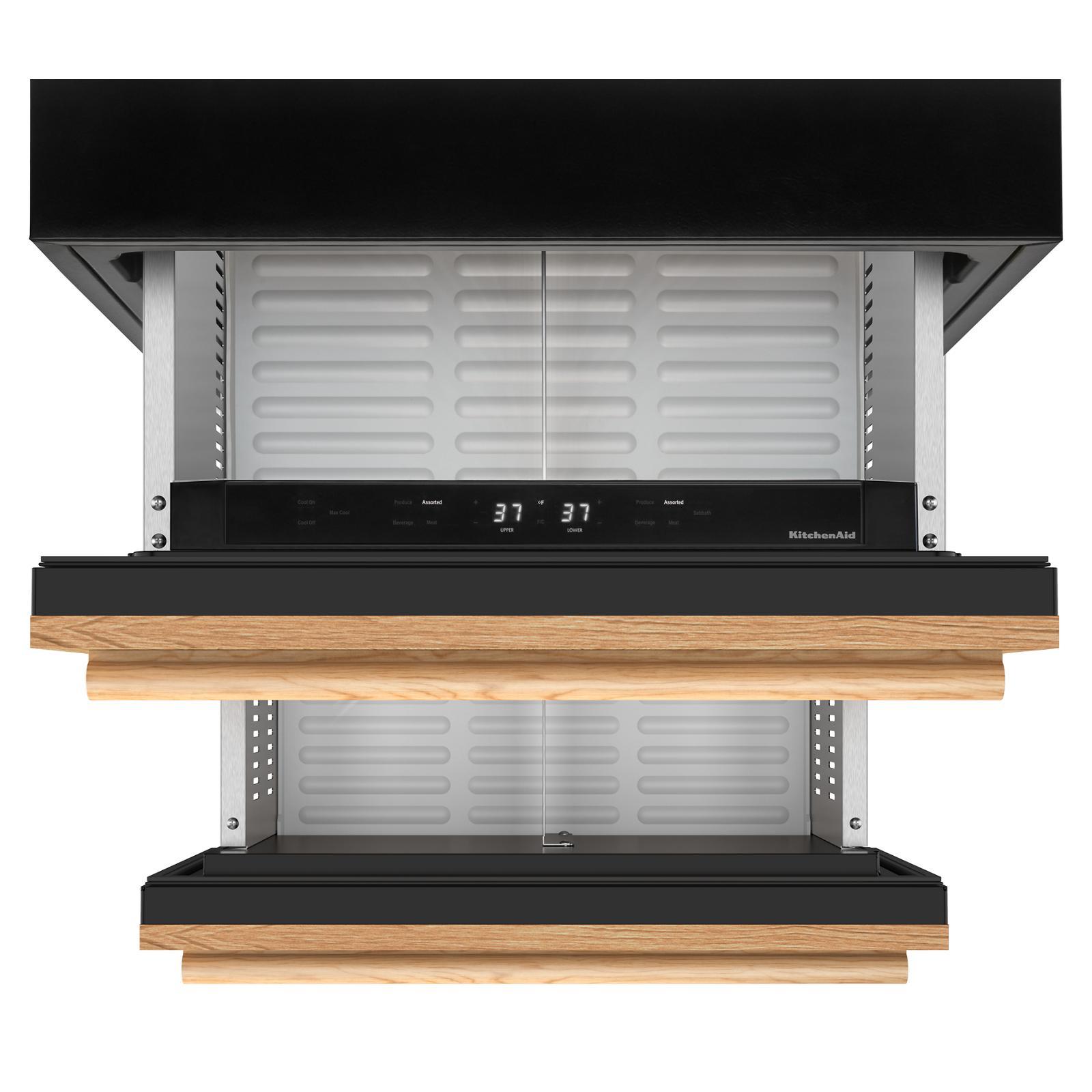 KitchenAid - 24 Inch 4.4 cu. ft Undercounter Double-Drawer Refrigerator in Panel Ready - KURT524SPA