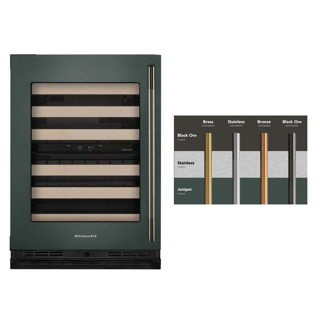KitchenAid - 24 Inch 5.0 cu. ft Wine Fridge Refrigerator in Juniper - KUWL524SJP