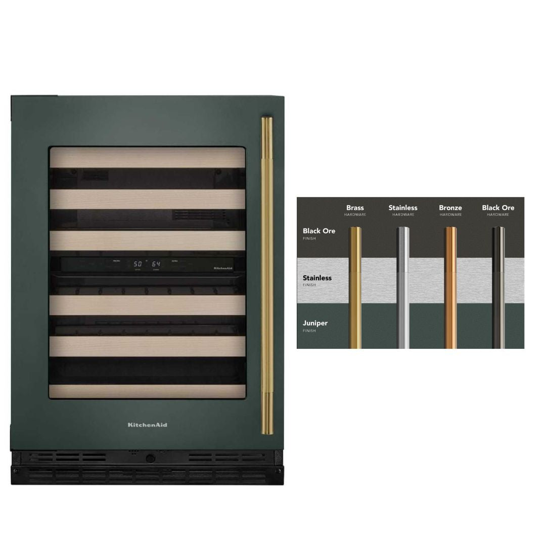 KitchenAid - 24 Inch 5.0 cu. ft Wine Fridge Refrigerator in Juniper - KUWL524SJP