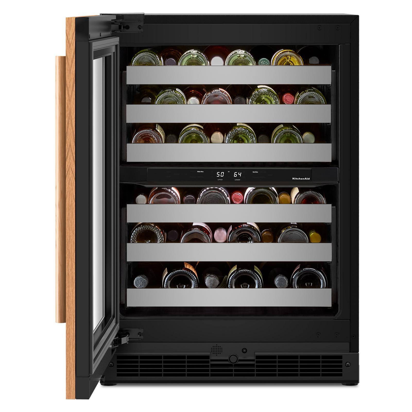 KitchenAid - 24 Inch Undercounter Wine Fridge in Panel Ready - KUWR324SPA