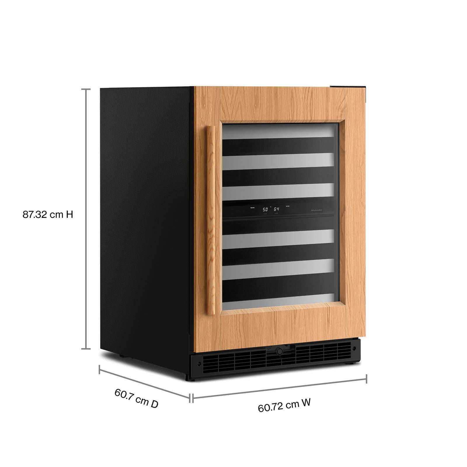 KitchenAid - 24 Inch Undercounter Wine Fridge in Panel Ready - KUWR324SPA