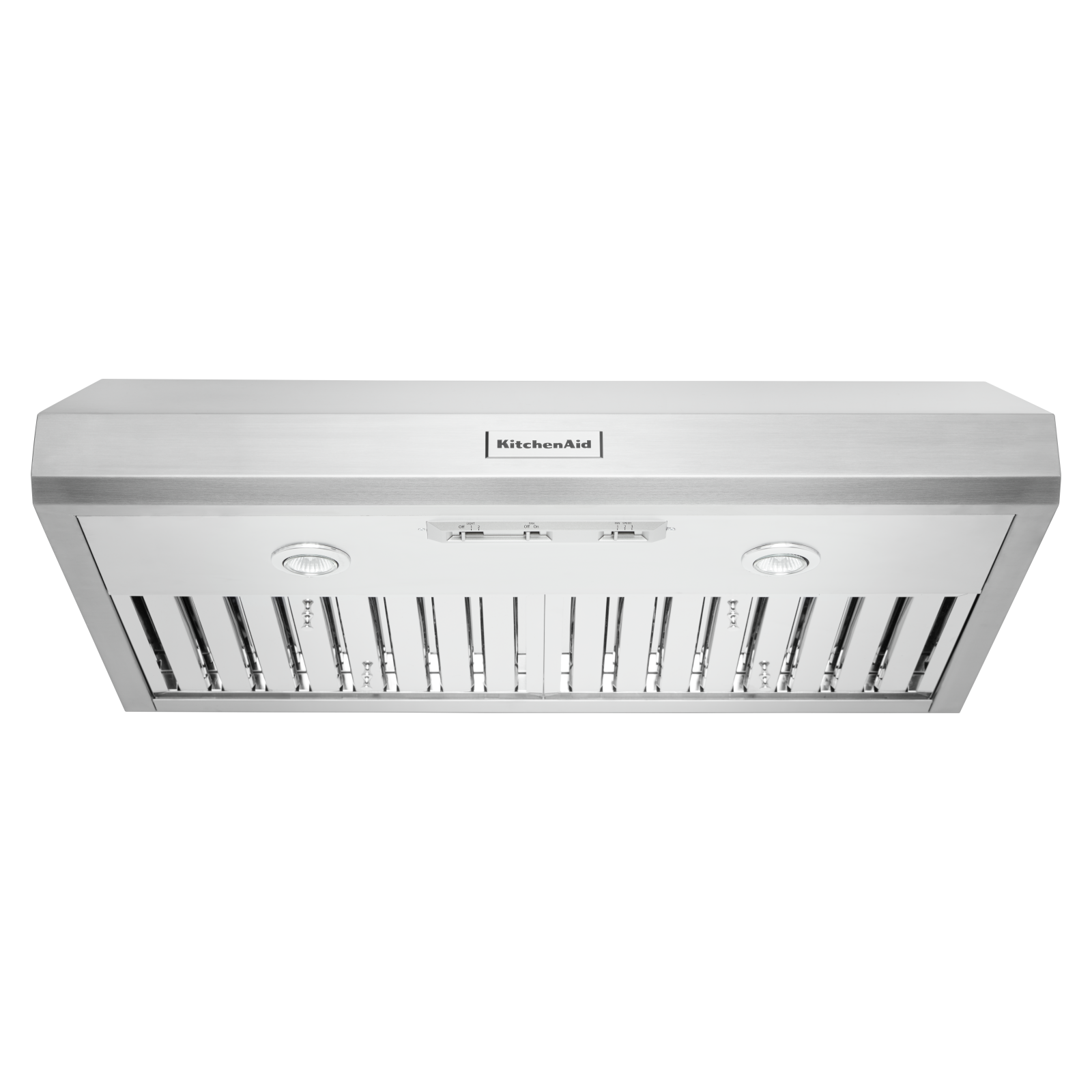 KitchenAid - 36 Inch 585 CFM Under Cabinet Range Vent in Stainless - KVUC606JSS