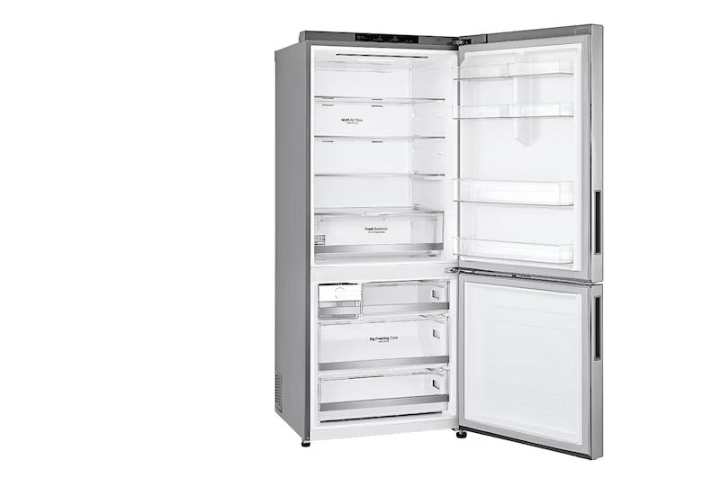 LG - 28 Inch 14.7 cu. ft Bottom Mount Refrigerator in Stainless - LBNC15251U