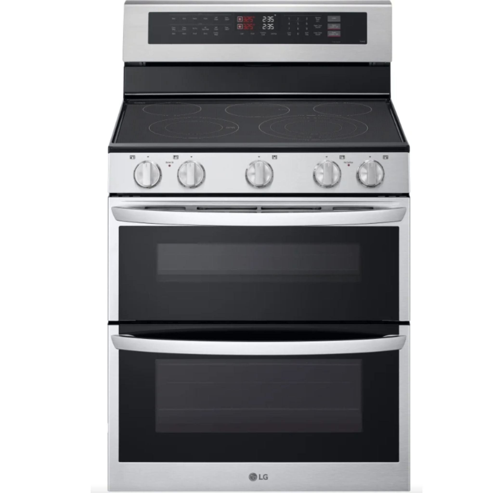 LG - 7.3 cu. ft Electric Double Oven Range in Stainless - LDEL7324SE