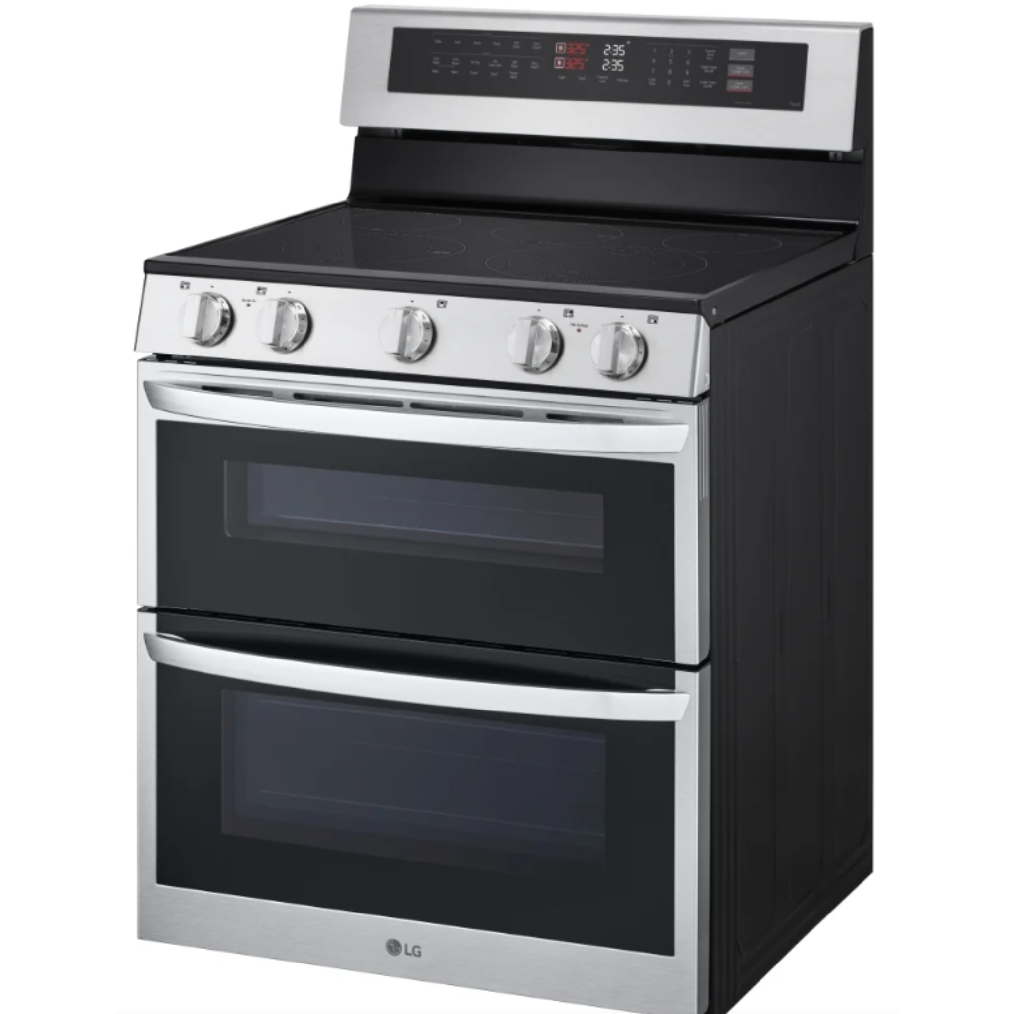 LG - 7.3 cu. ft Electric Double Oven Range in Stainless - LDEL7324SE