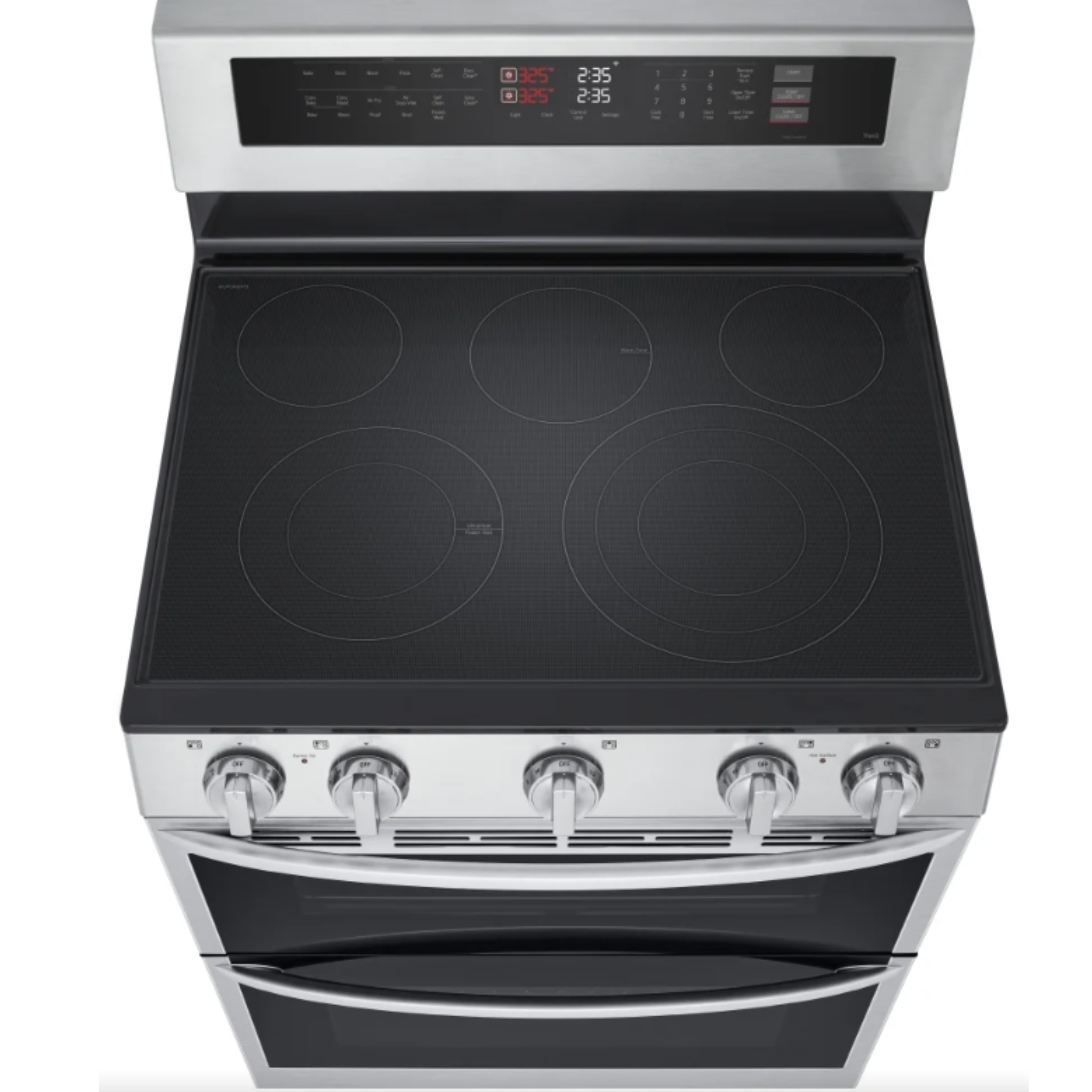 LG - 7.3 cu. ft Electric Double Oven Range in Stainless - LDEL7324SE