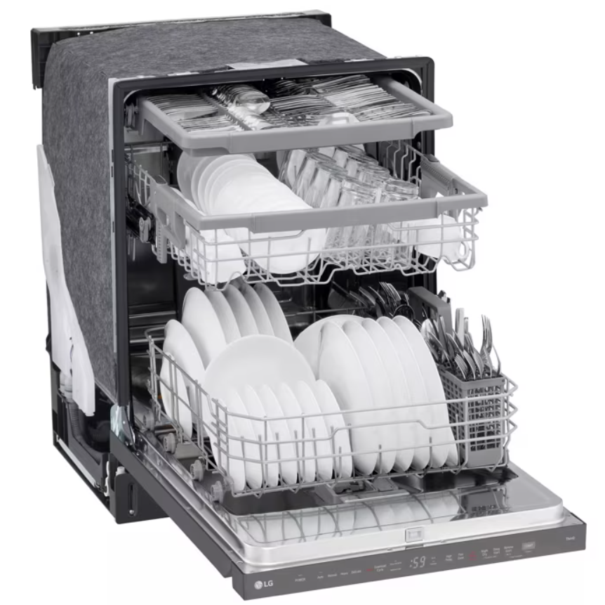LG - 46 dBA Built In Dishwasher in Black Stainless - LDPH5554D
