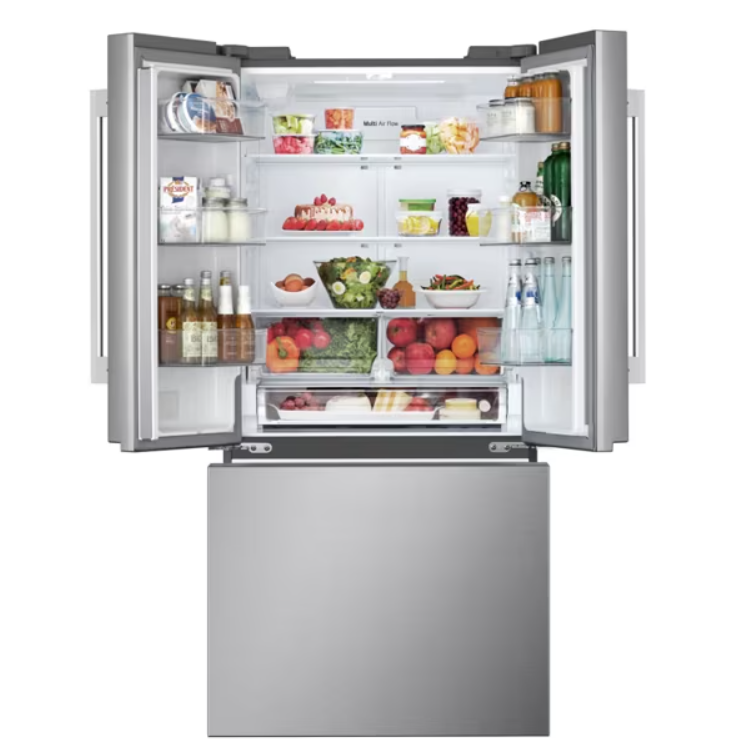 LG - 33 Inch 25.1 cu. ft French Door Refrigerator in Stainless - LF25H6200S