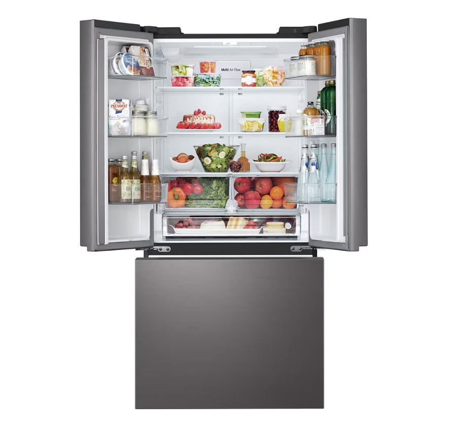 LG - 33 Inch 25.1 cu. ft French Door Refrigerator in Black Stainless - LF25S6200D