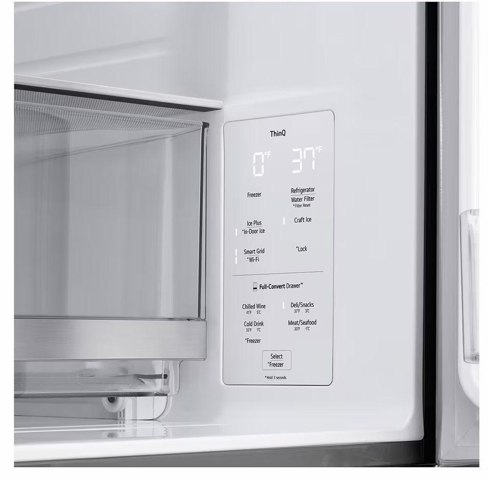LG - 36 Inch 28.6 cu. ft French Door Refrigerator in Stainless - LF29S9730S