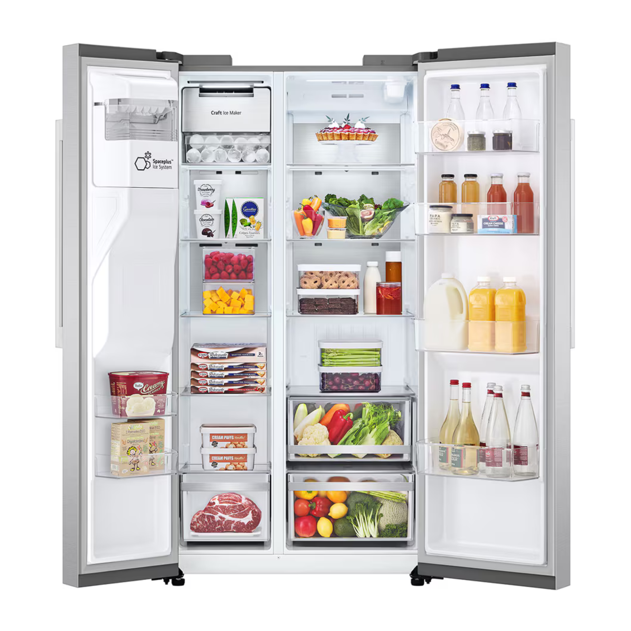 LG - 36 Inch 27 cu. ft Side by Side Refrigerator in Stainless - LL27T3530S