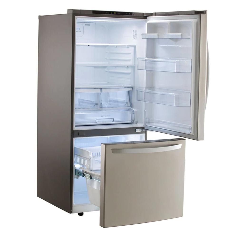 LG - 29.75 Inch 22.1 cu. ft Bottom Mount Refrigerator in Stainless - LRDNS2200S