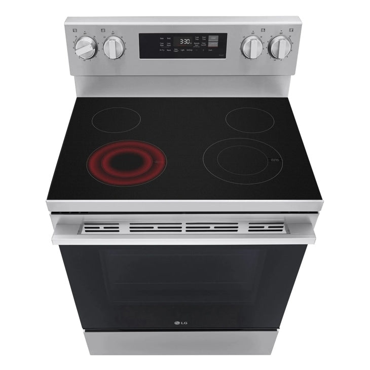 LG - 6.3 cu. ft Electric Range in Grey - LREN6321YE