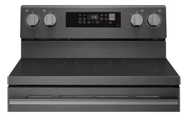 LG - 6.3 cu. ft Electric Range in Black Stainless - LREN6323ZE