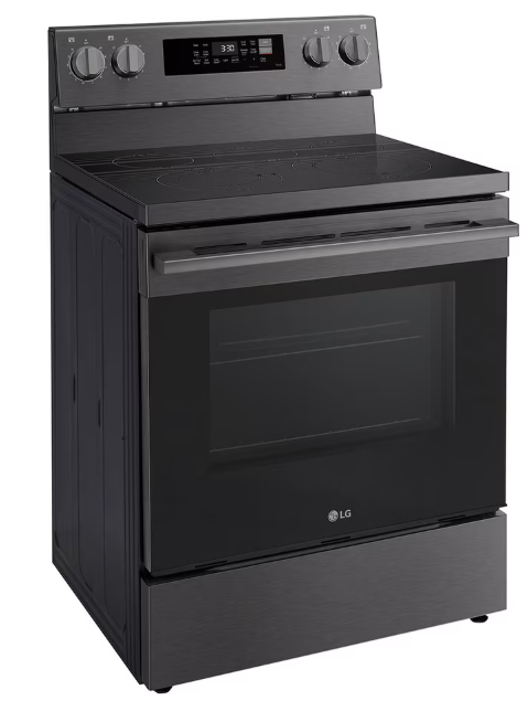 LG - 6.3 cu. ft Electric Range in Black Stainless - LREN6323ZE