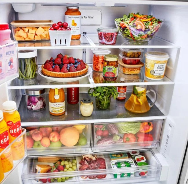 LG - 35.75 Inch 26.5 cu. ft French Door Refrigerator in Black Stainless - LRFLC2706D
