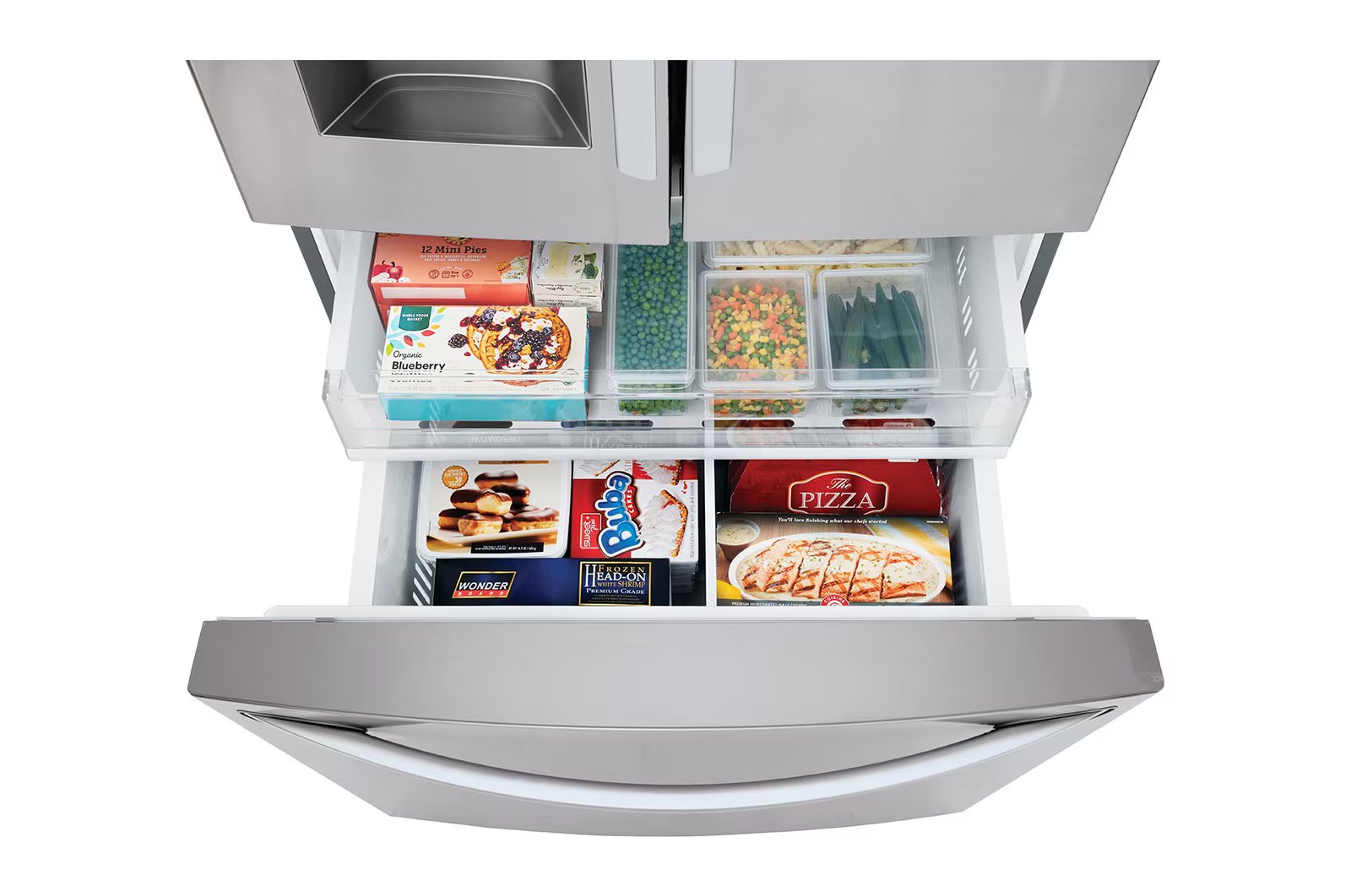 LG - 35.75 Inch 27.7 cu. ft French Door Refrigerator in Stainless - LRFS28XBS