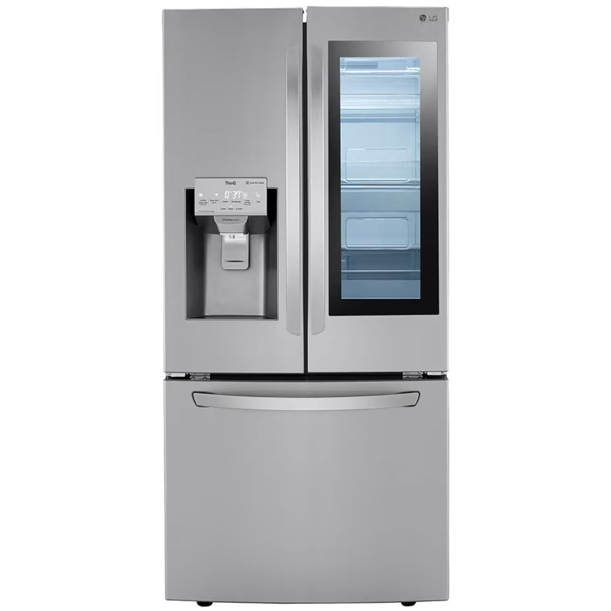 LG - 32.75 Inch 25.1 cu. ft French Door Refrigerator in Stainless - LRFVS2503S