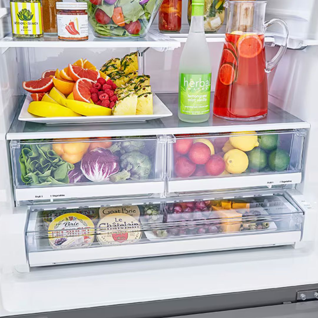 LG - 32.75 Inch 25.1 cu. ft French Door Refrigerator in Stainless - LRFVS2503S