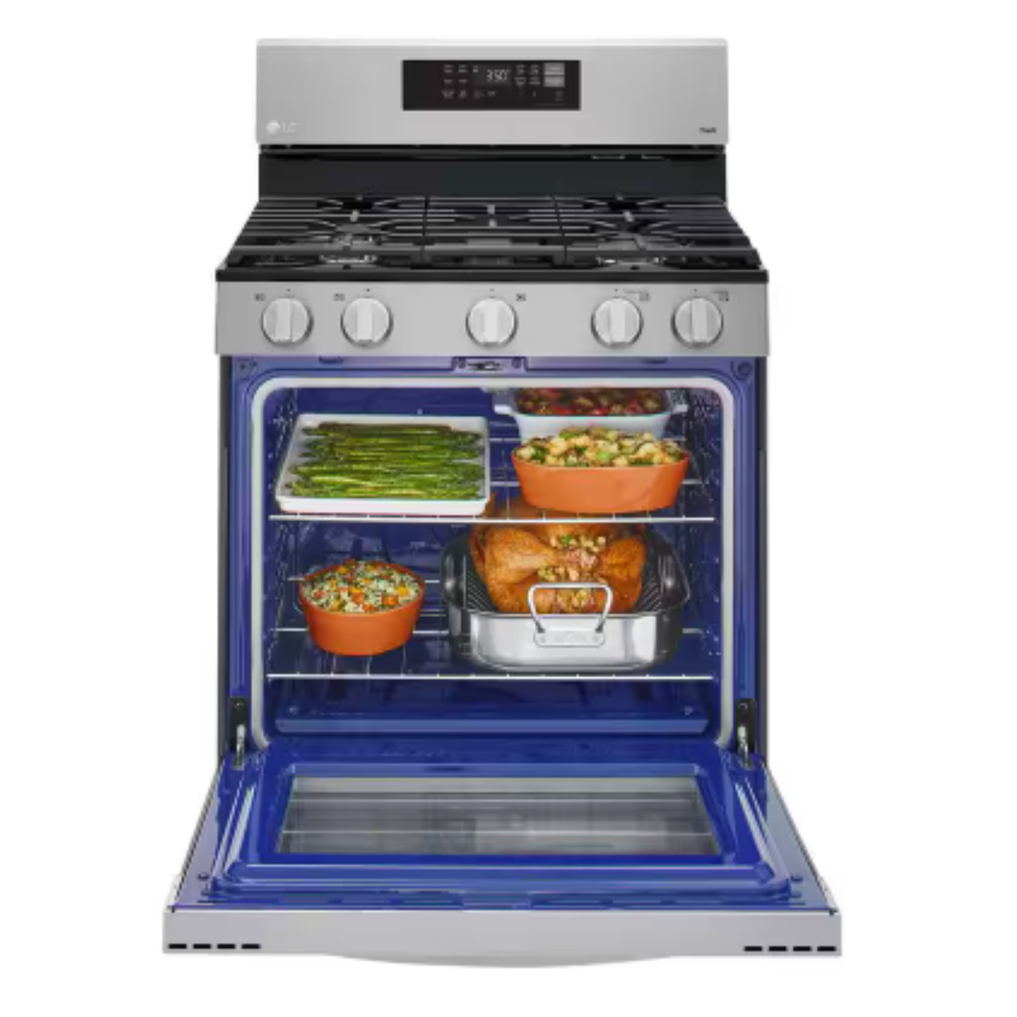 LG - 6.3 cu. ft Gas Range in Stainless - LRGN6323Y