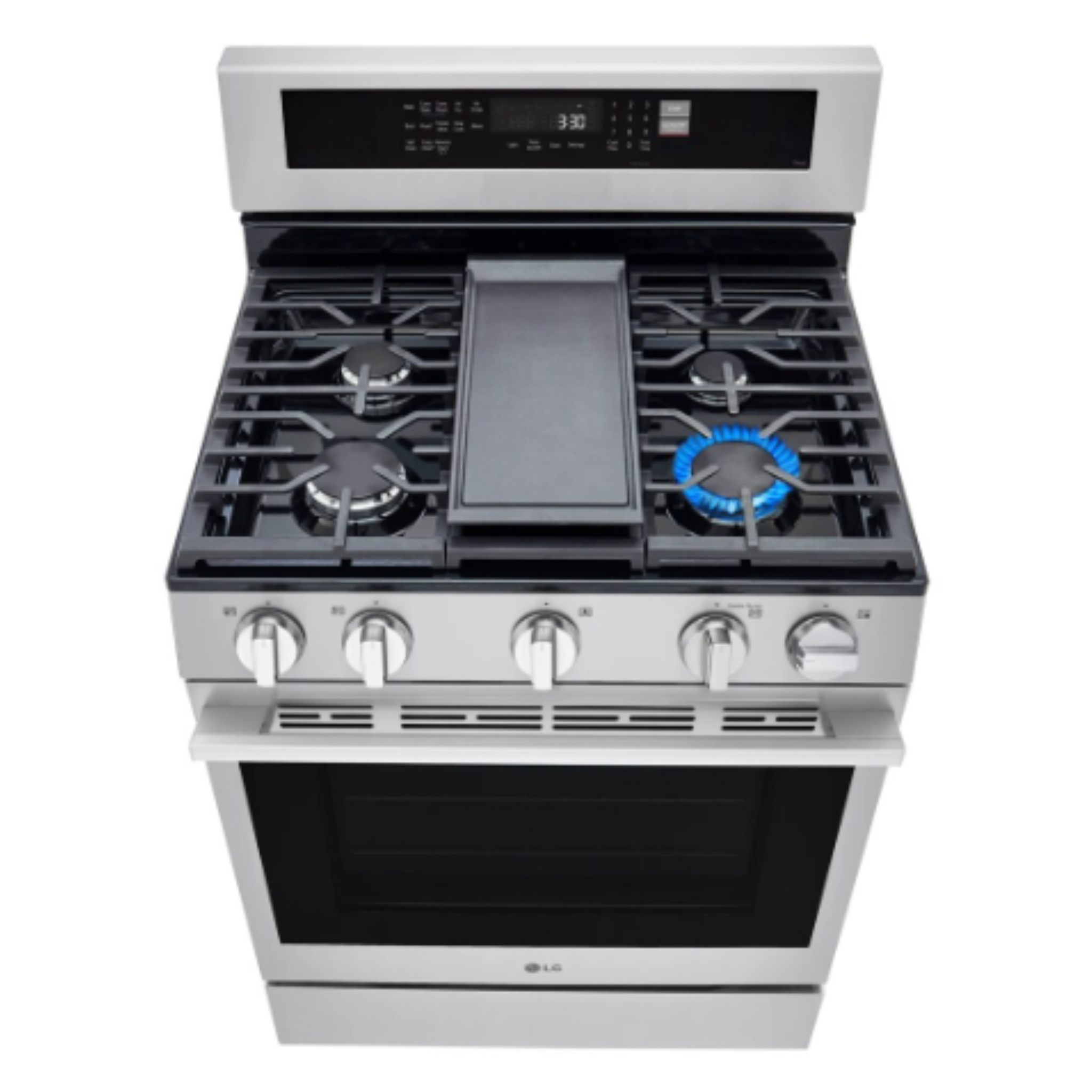 LG - 6.3 cu. ft Gas Range in Stainless - LRGN6325X
