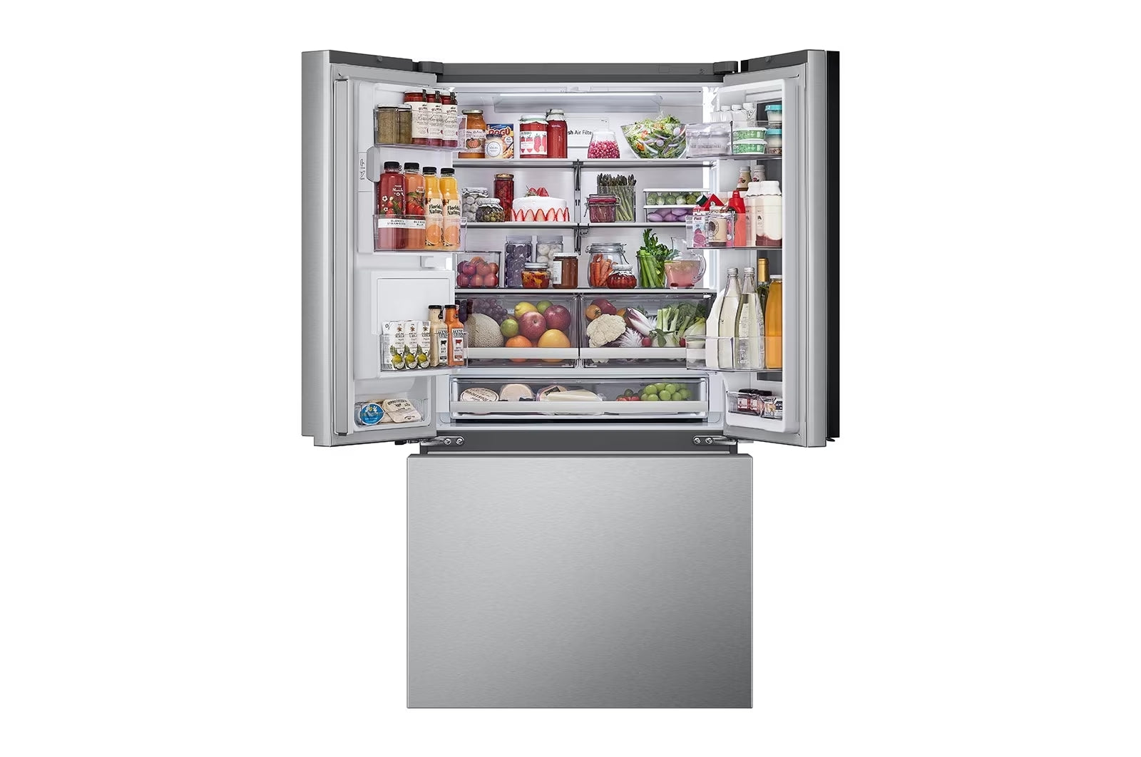 LG - 35.75 Inch 31 cu. ft French Door Refrigerator in Stainless - LRYKS3106S