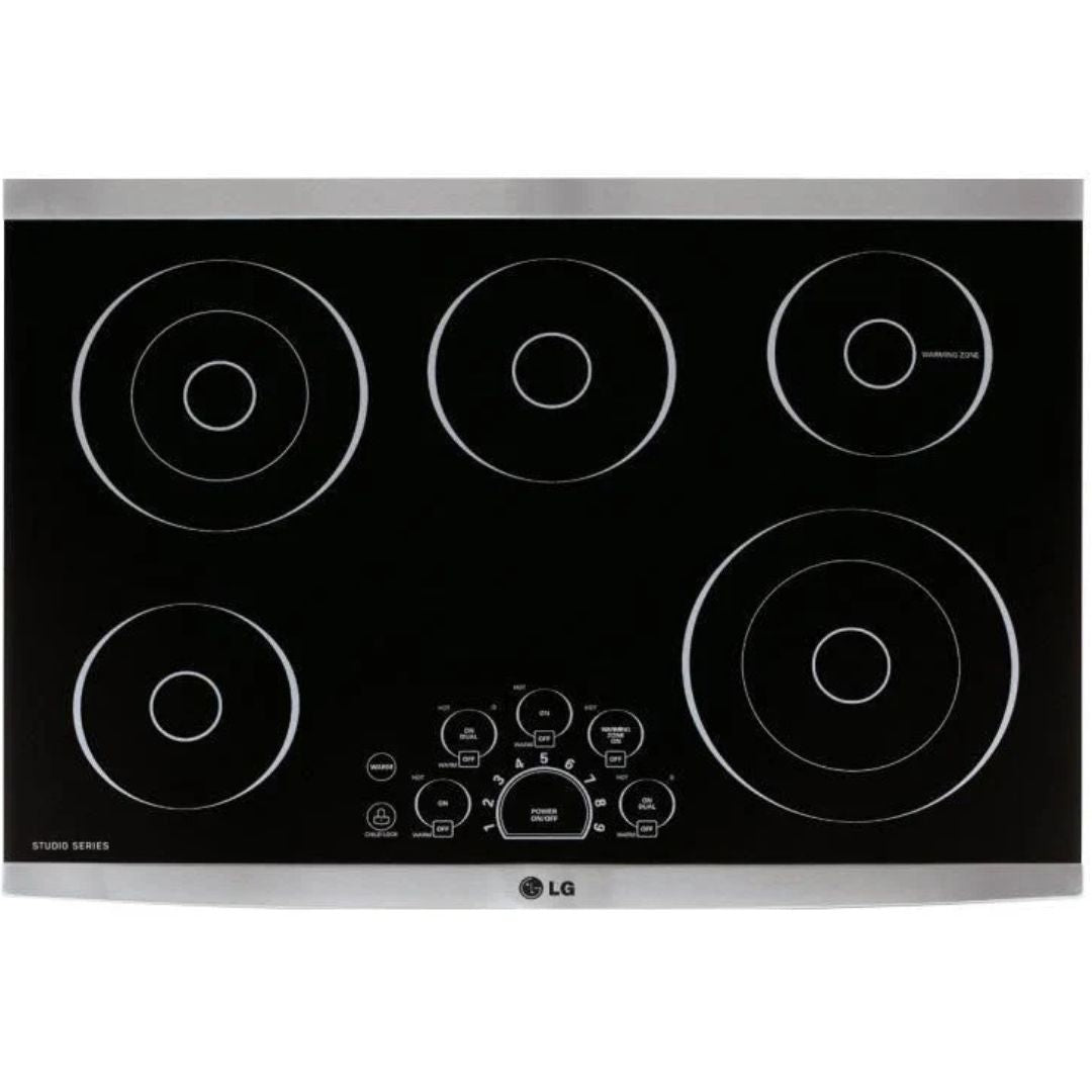 LG - 30.8 Inch Electric Cooktop in Stainless - LSCE305ST