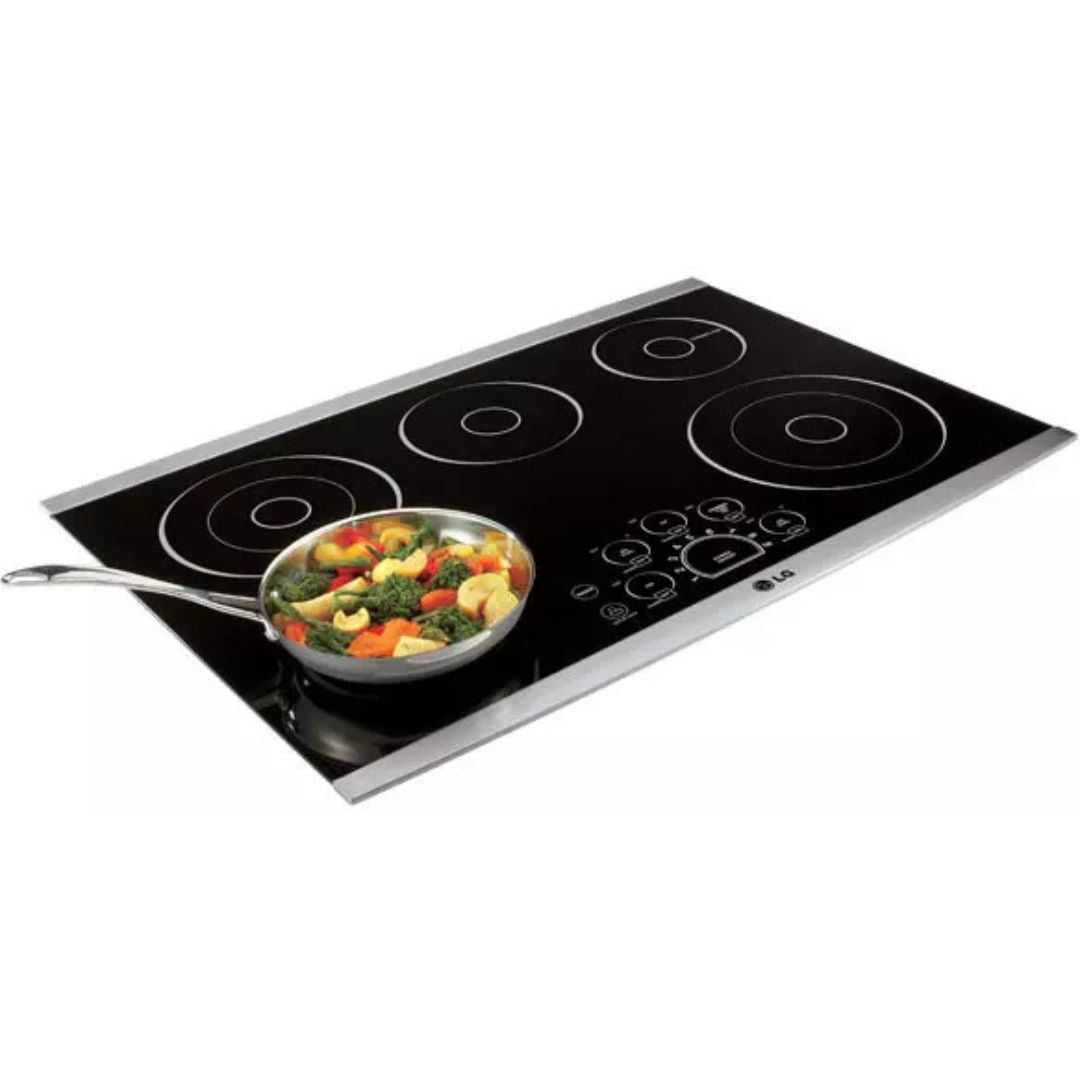 LG - 30.8 Inch Electric Cooktop in Stainless - LSCE305ST