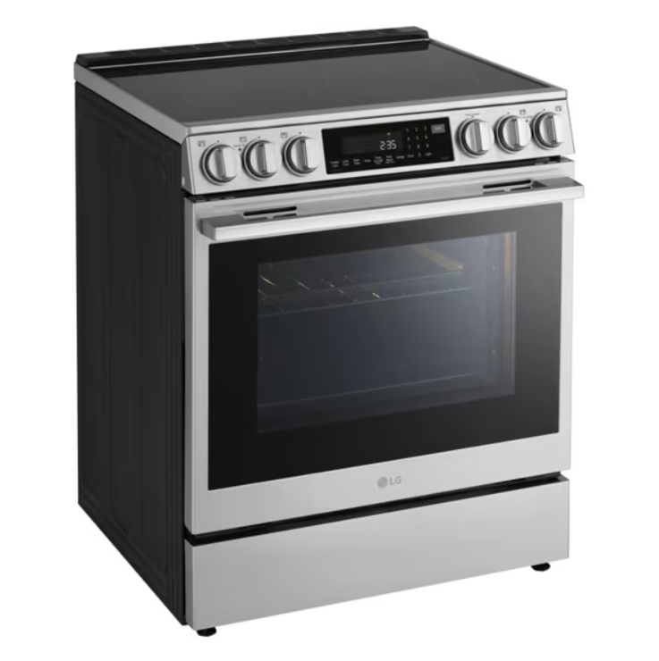 LG - 6.3 cu. ft Smart Electric Range in Stainless - LSEL6337XE