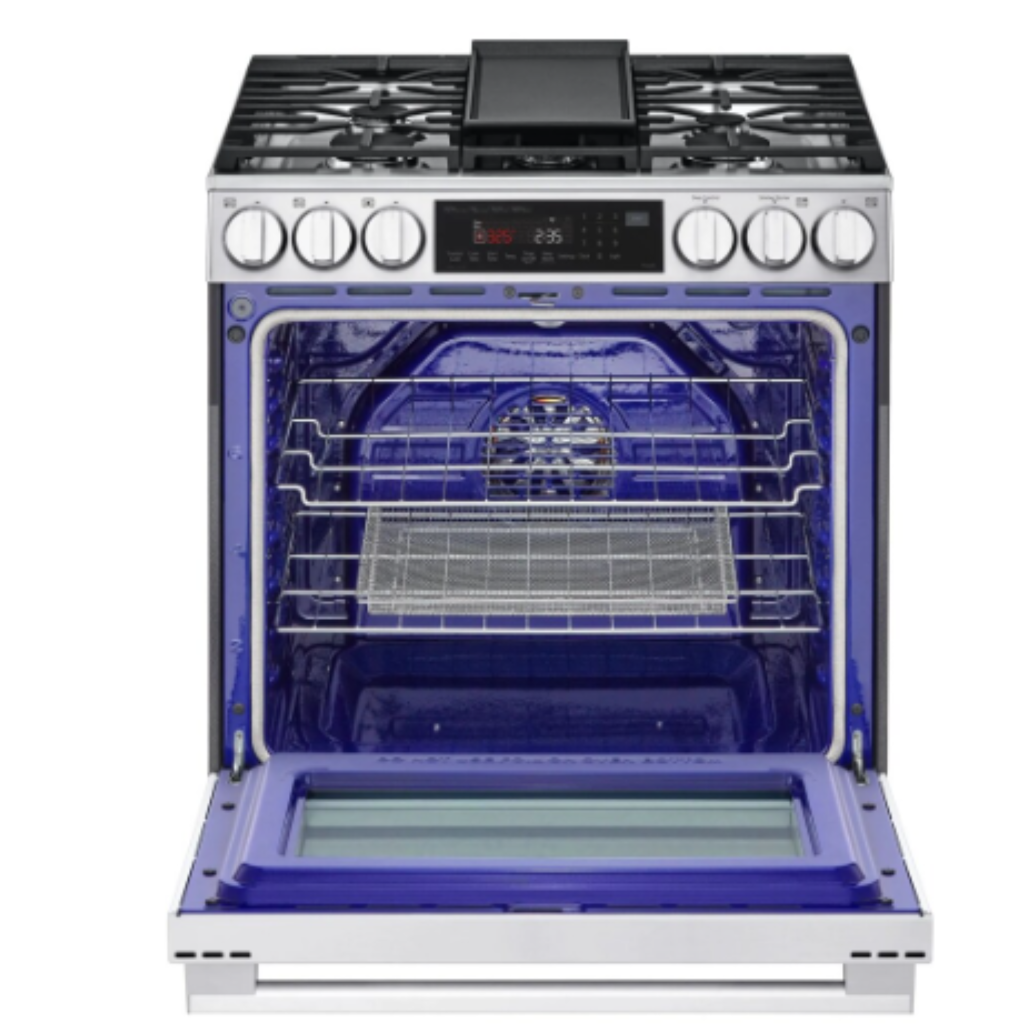 LG - 6.3 cu. ft Gas Range in Stainless - LSGL6335X