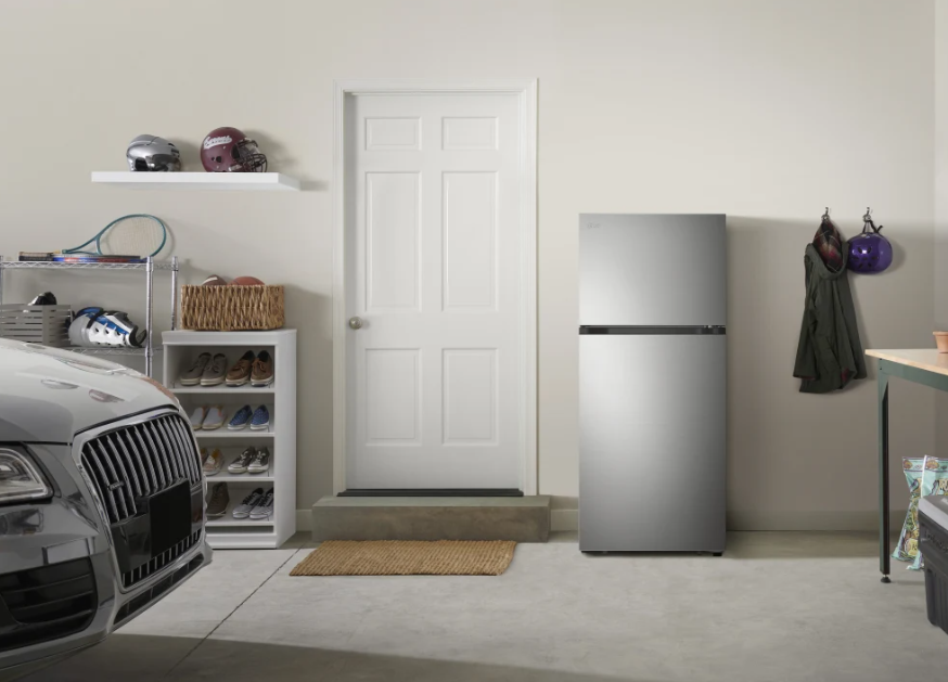 LG - 28 Inch 18 cu. ft Top Mount Refrigerator in Stainless - LT18S2100S