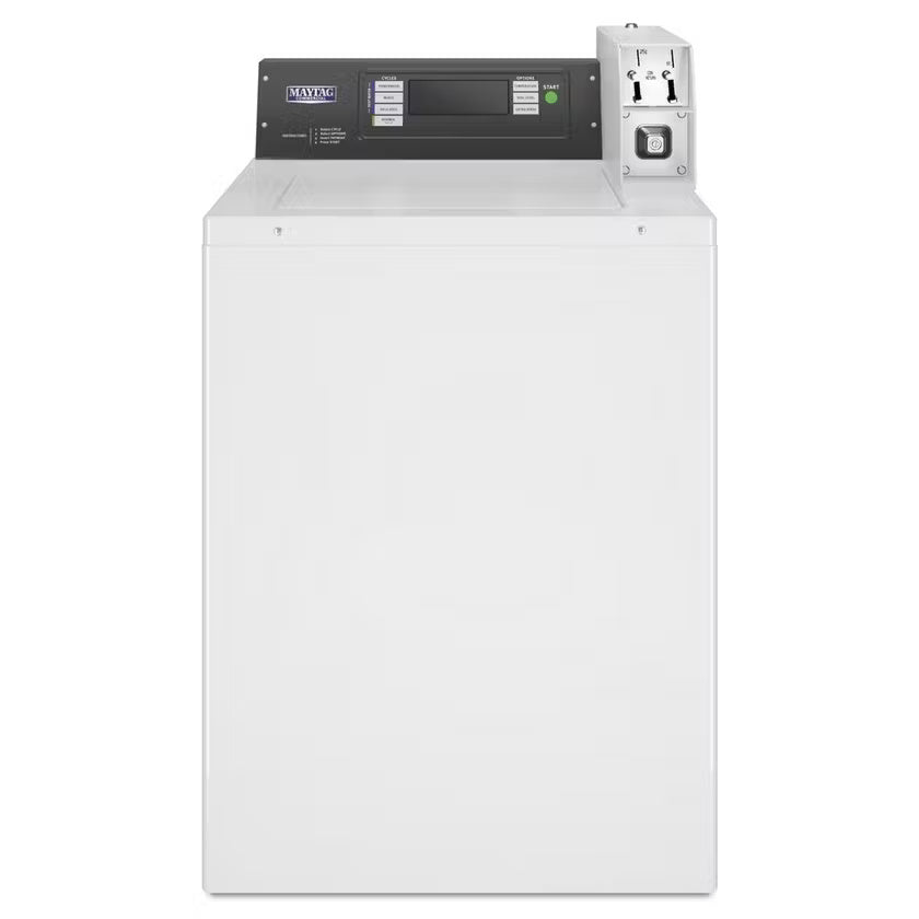 Maytag - 3.3 cu. Ft Coin Drop Equipped Top Load Washer in White - MAT23PDAXW