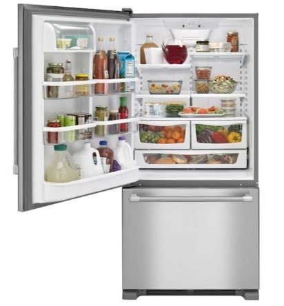 Maytag - 30 Inch 18.67 cu. ft Bottom Mount Refrigerator in Stainless - MBL1957FEZ