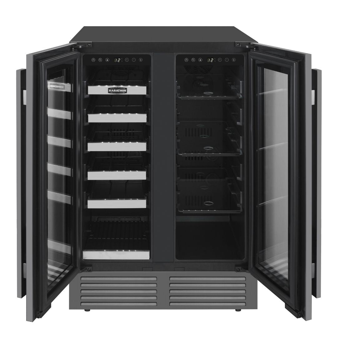 Marathon - 23.4 Inch 19 Bottles Beverage Centre Refrigerator in Black Stainless - MBWC56-FDBLS