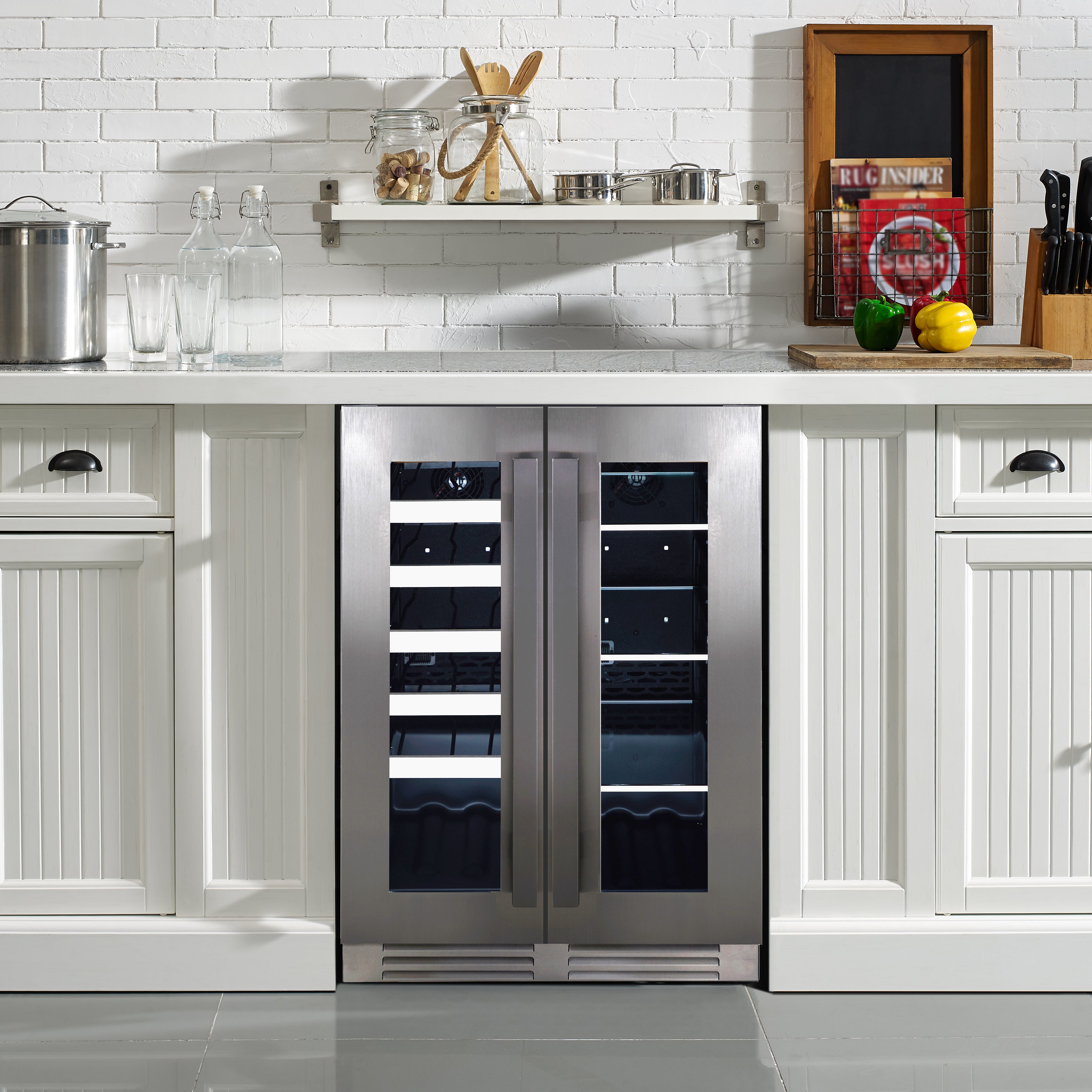 Marathon - 23.4 Inch 19 Bottles Beverage Centre Refrigerator in Stainless - MBWC56-FDSS