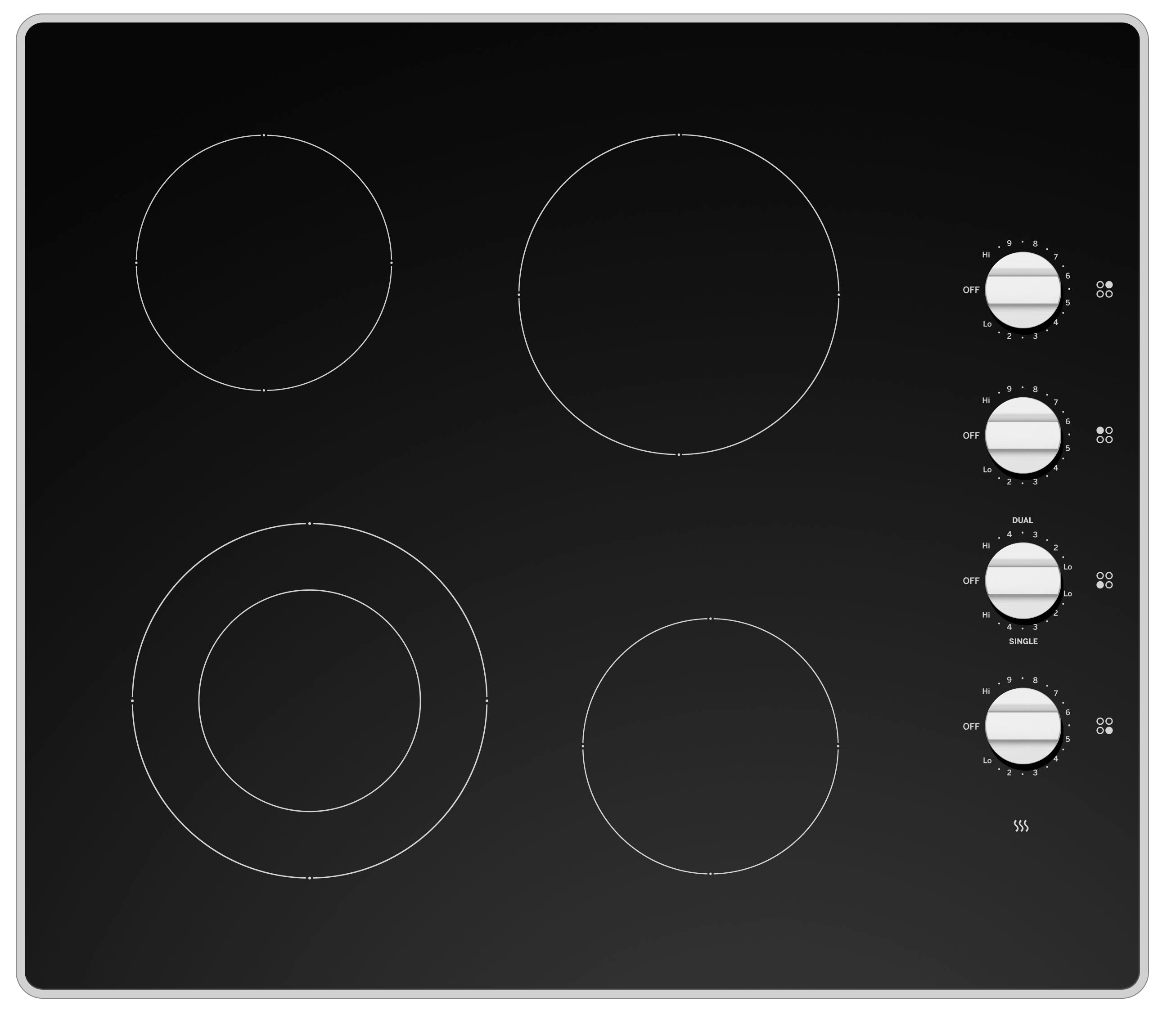 Moffat - 24 Inch Electric Cooktop in Black - MCP2024DXBB