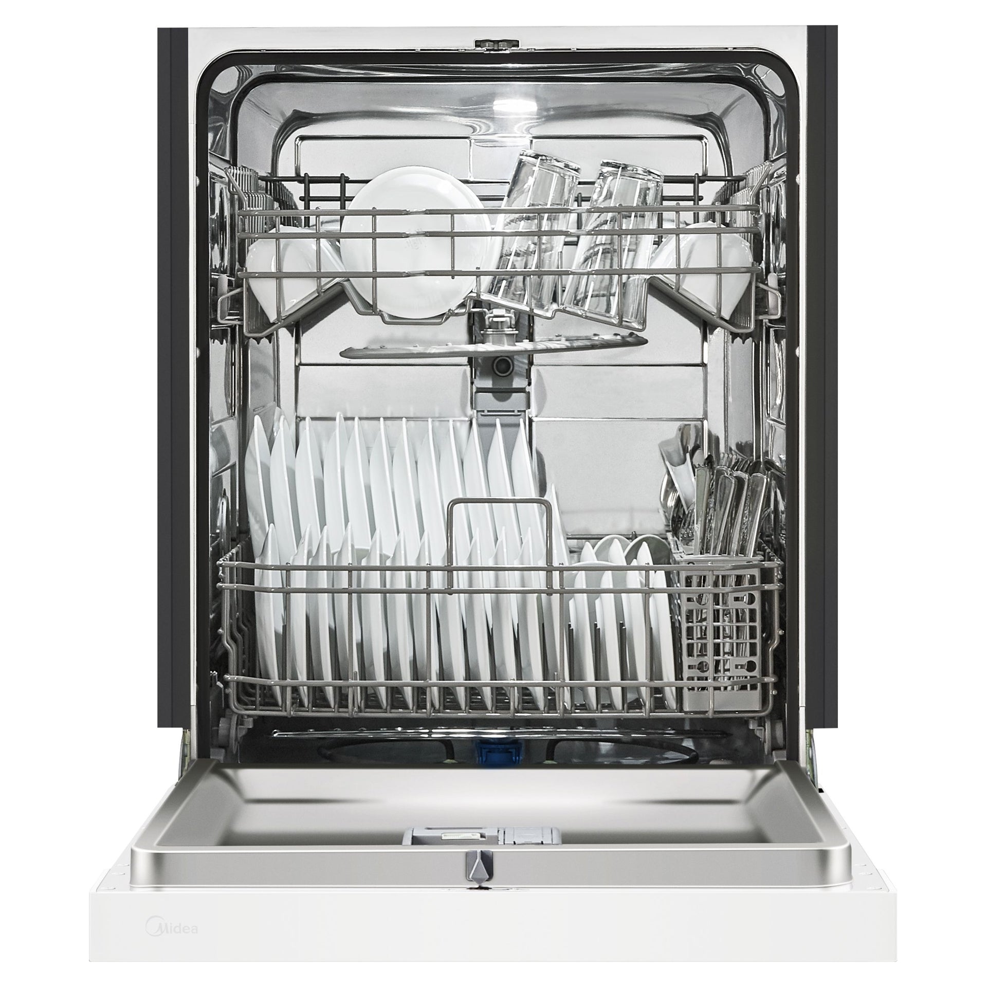 Midea - 52 dBA Built In Dishwasher in White - MDF24P2BWW