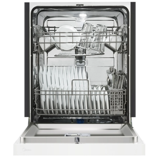 Midea - 52 dBA Built In Dishwasher in White - MDF24P2BWW