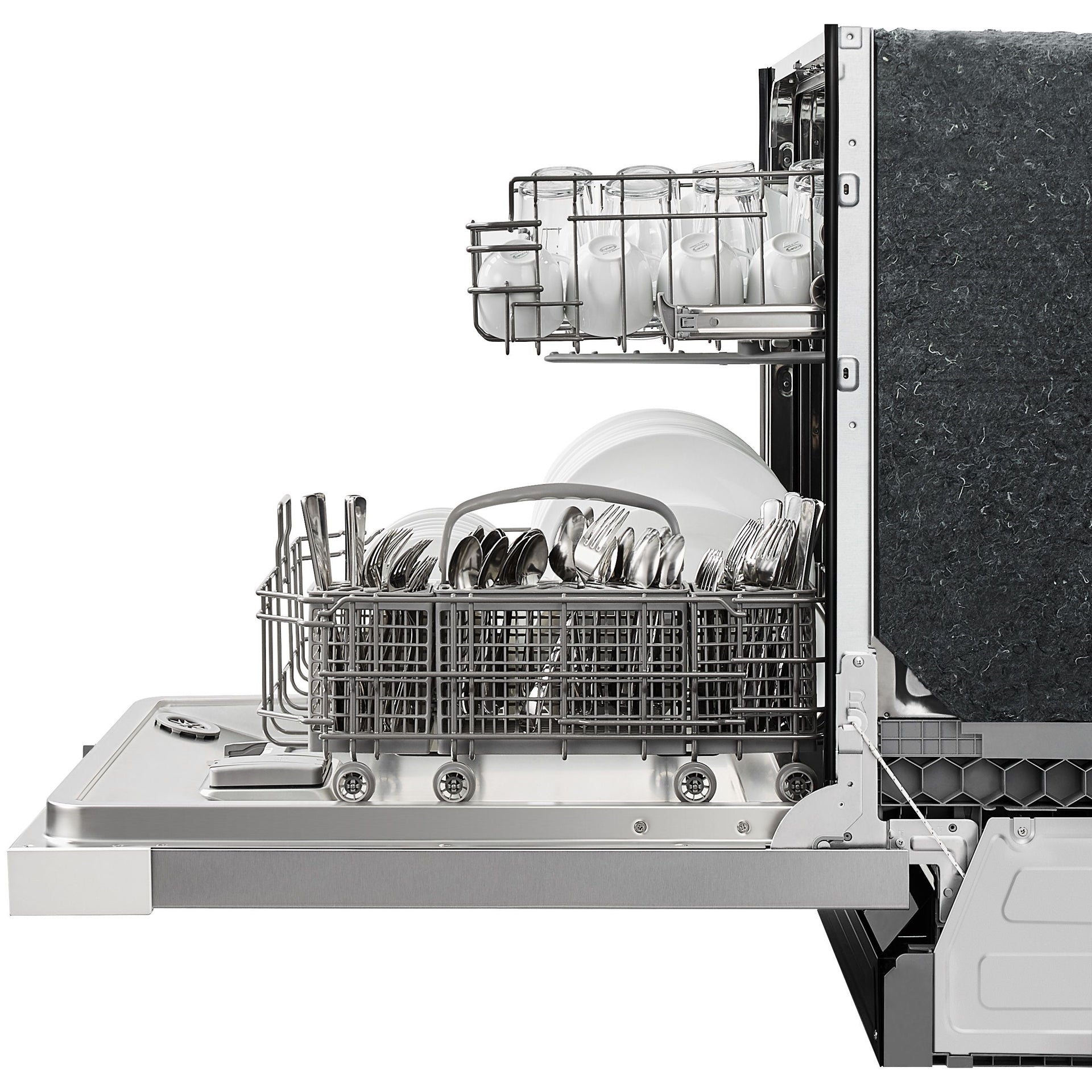 Midea - 52 dBA Built In Dishwasher in White - MDF24P2BWW