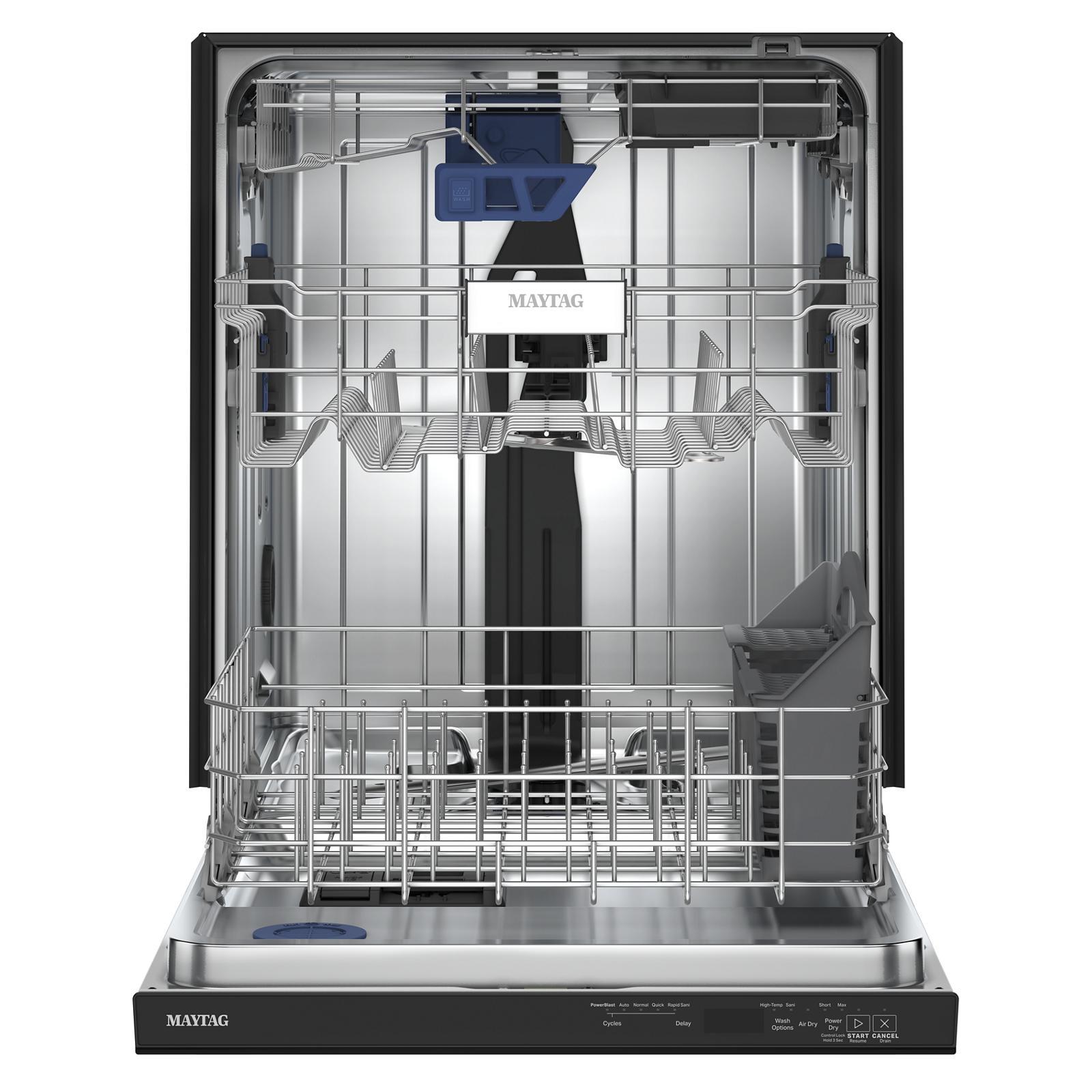 Maytag - 47 dBA Built In Dishwasher in Black - MDPS7024SB