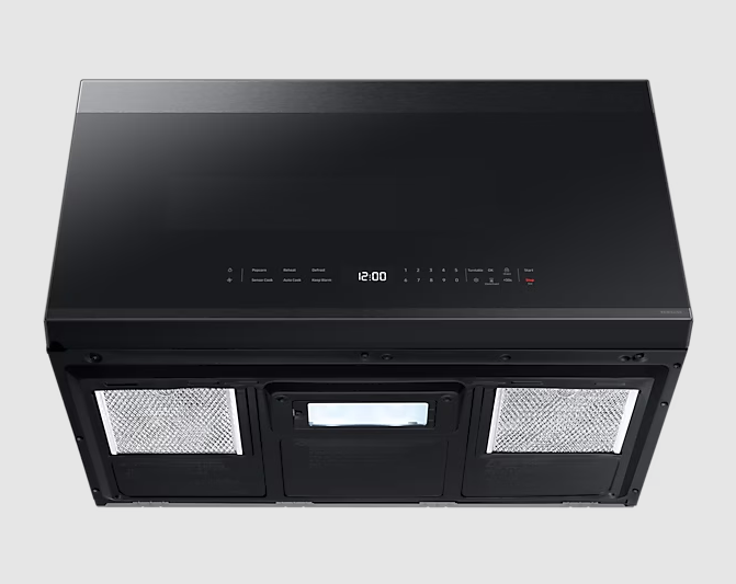 Samsung - 2.1 cu. Ft Over the range Microwave in Matte Black - ME21DG6500MTAC