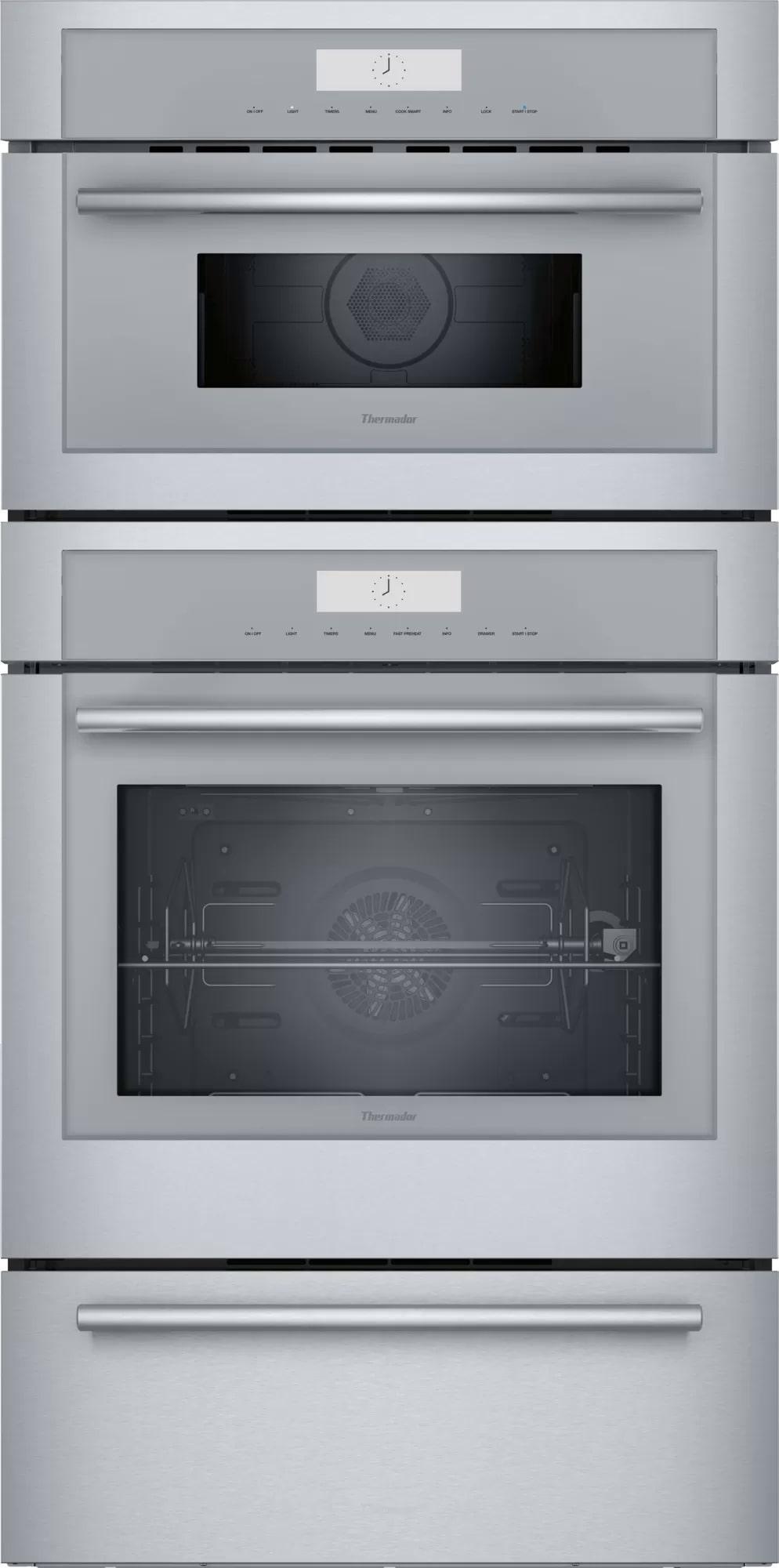 Thermador - 8.6 cu. ft Combination Wall Oven in Stainless (Open Box) - MEDMCW31WS