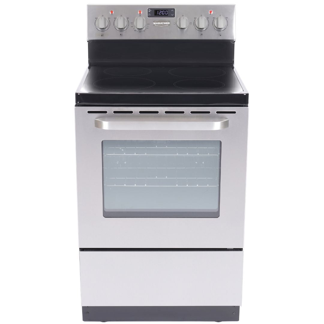 Marathon - 23.6 Inch 2.7 cu. ft Schott Ceran Smooth Top Electric Range in Stainless - MER245SS-2