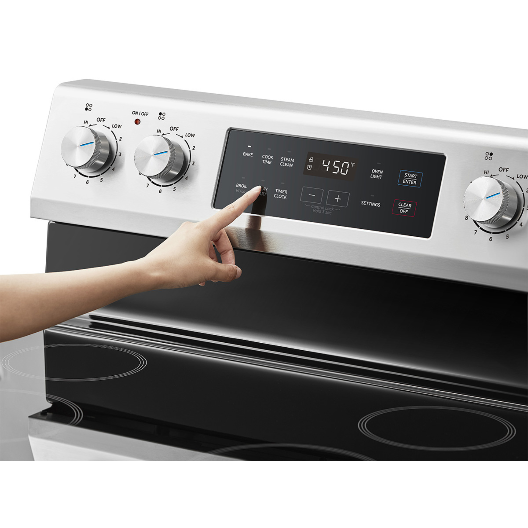 Midea - 6.3 cu. ft Electric Range in Stainless - MER30B14ASTC