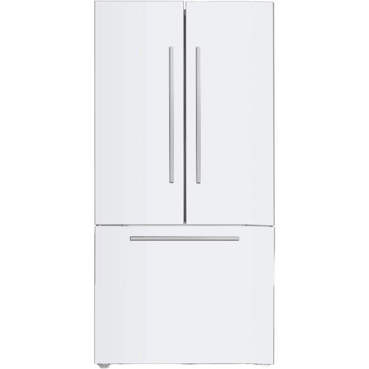 Marathon - 35.94 Inch 20.8 cu. ft French Door Refrigerator in White - MFF208WFD