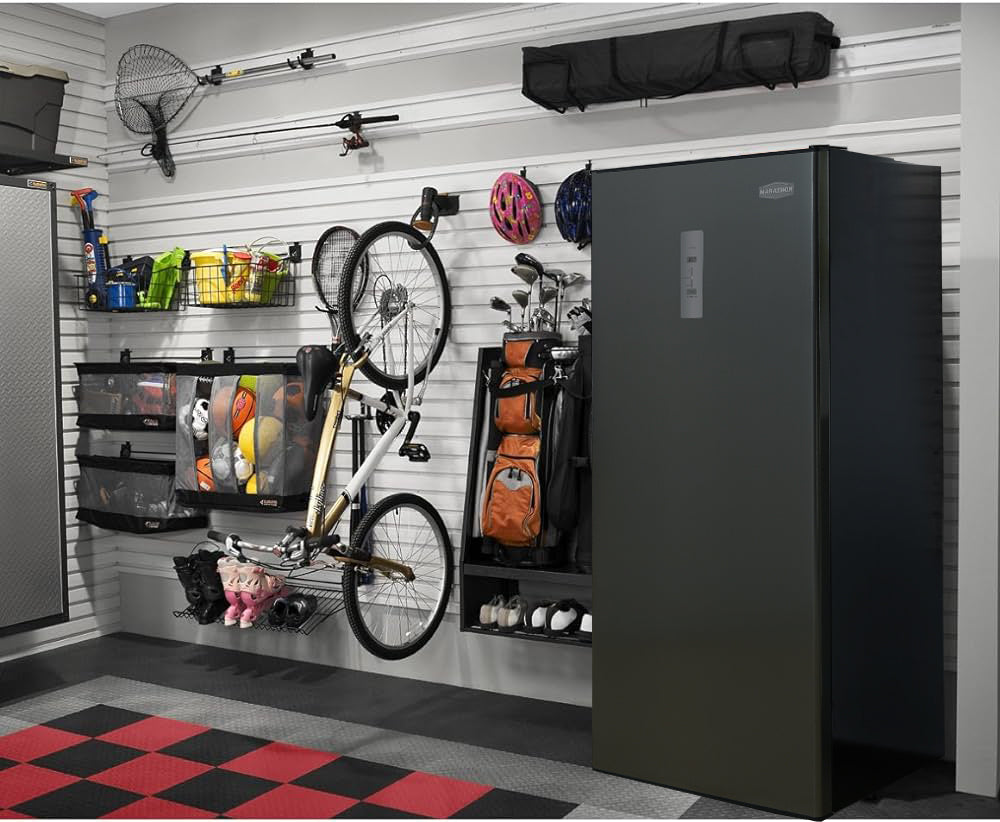 Marathon - 21.2 cu. Ft Upright Freezer in Black Stainless - MFF212BLS