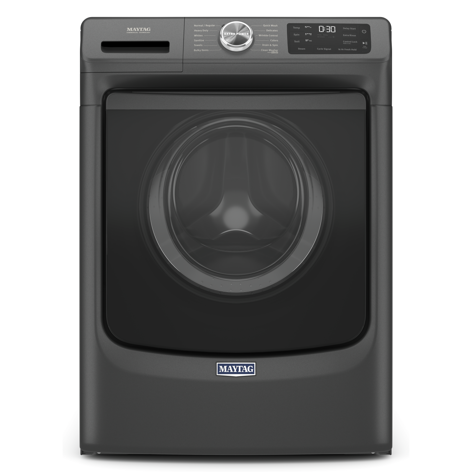 Maytag - 5.5 cu. Ft Front Load Washer in Black - MHW6630MBK