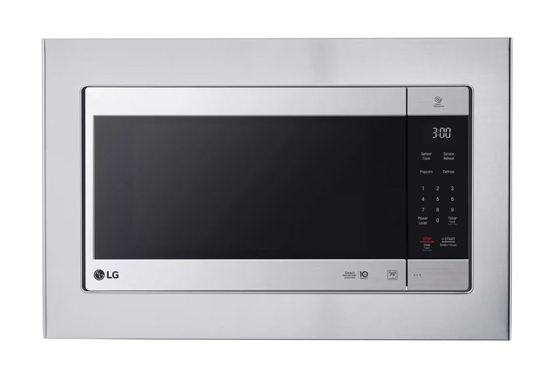 LG - 29.71 Inch Built In Microwave Trim Kit Accessory in Stainless - MK2030NST