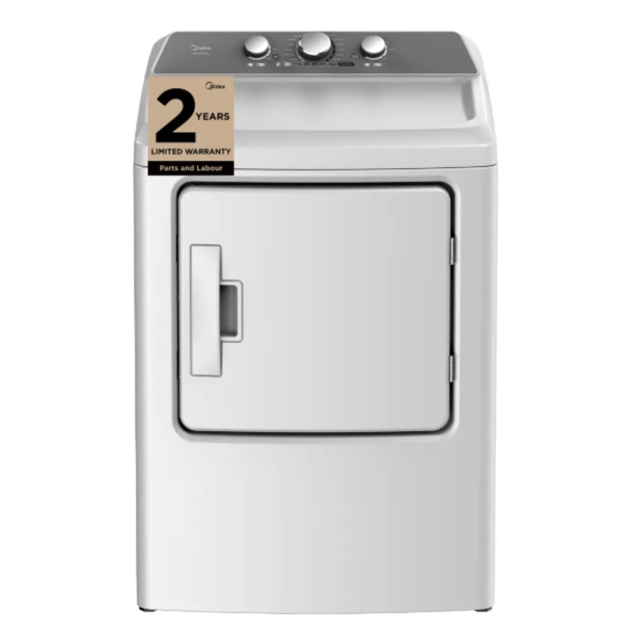 MIDEA - 6.7 cu. Ft Electric Dryer in White - MLE43A3AWW